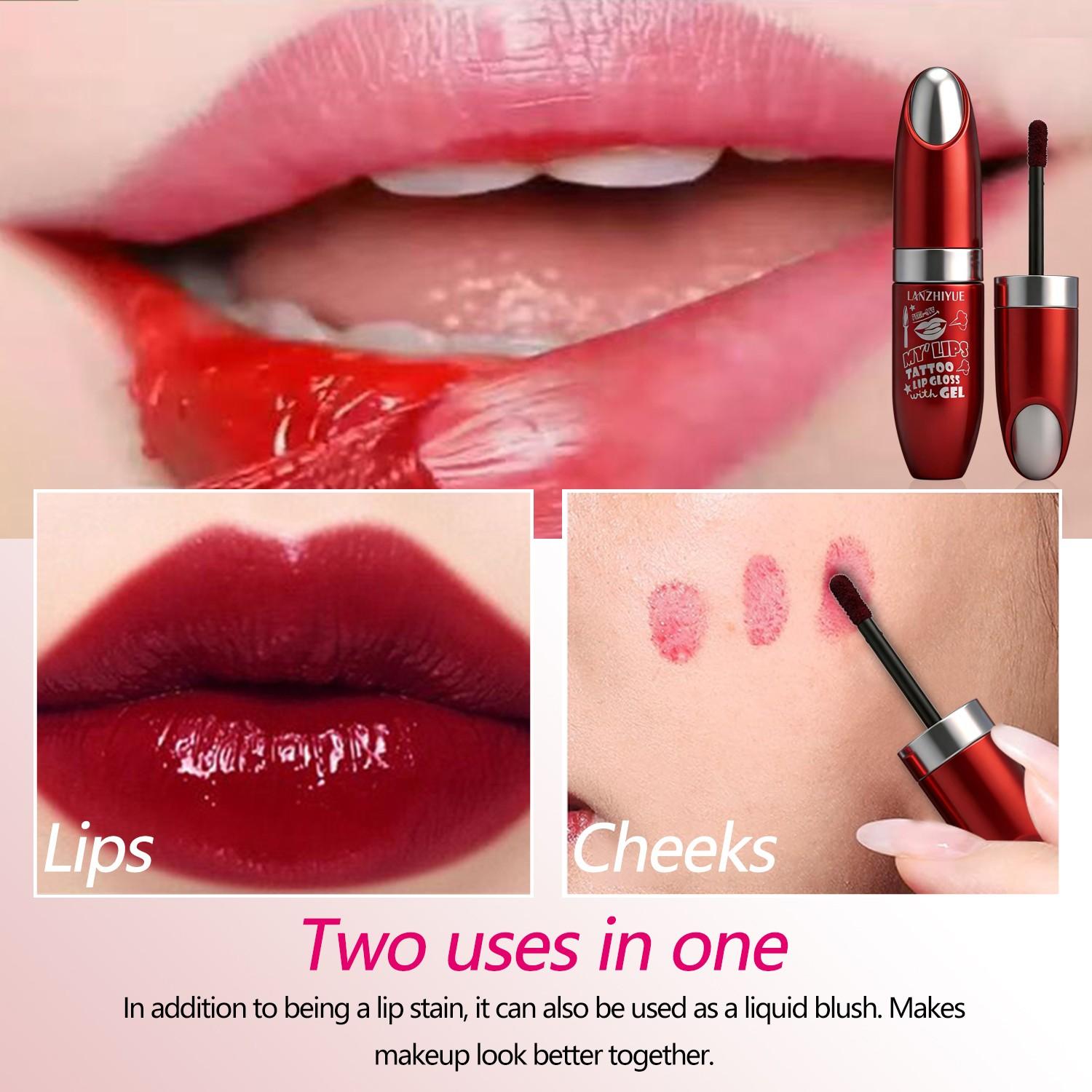 Dual-Use Lipstick and Blush, Long-Lasting Waterproof, Moisturizing, Smooth Application, Natural Finish, Suitable for All Skin Tones