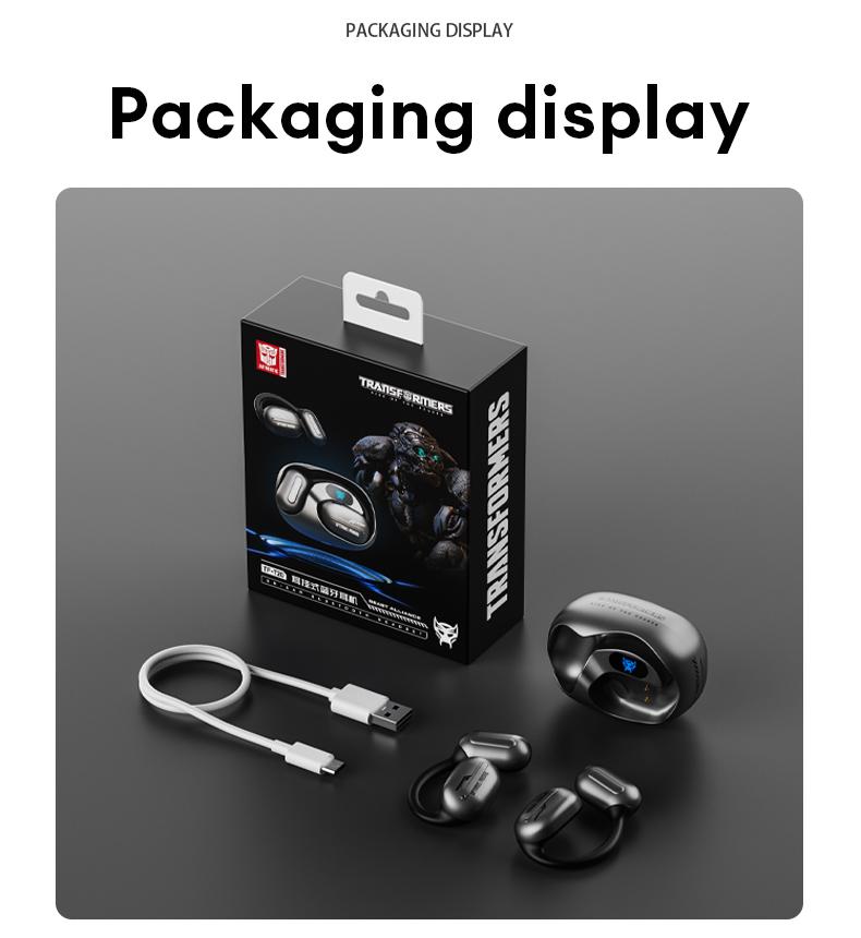 Transformers TF-T20 Wireless Earphones With Passive Noise Reduction, 5.4mm Sound, 360° Surround Sound, Low Latency For Gaming, High Definition Calls, And Microphone, Suitable for running fitness wear