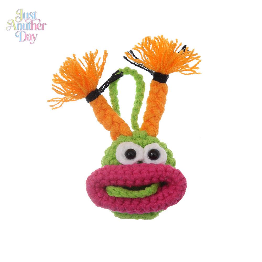 3PCS Funny Ugly Cute Sausage Mouth Keychains, Handmade Crochet Pendant Charms, Unique Car & Bag Accessories, Quirky Small Gift for Friends & Family