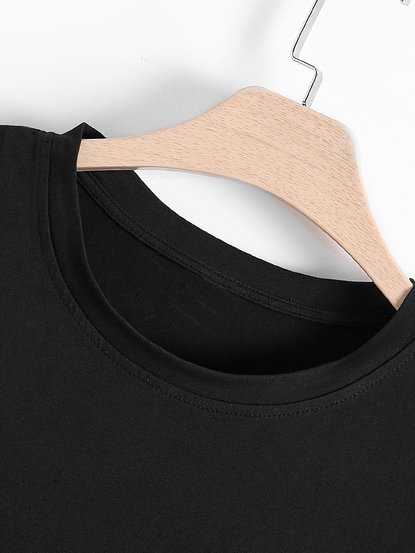 Men's Long Sleeve Round Neck T-Shirts, Casual Polyester Knit Tops with Flag Print, Fitted Style for Outdoor Leisure Daily Wear