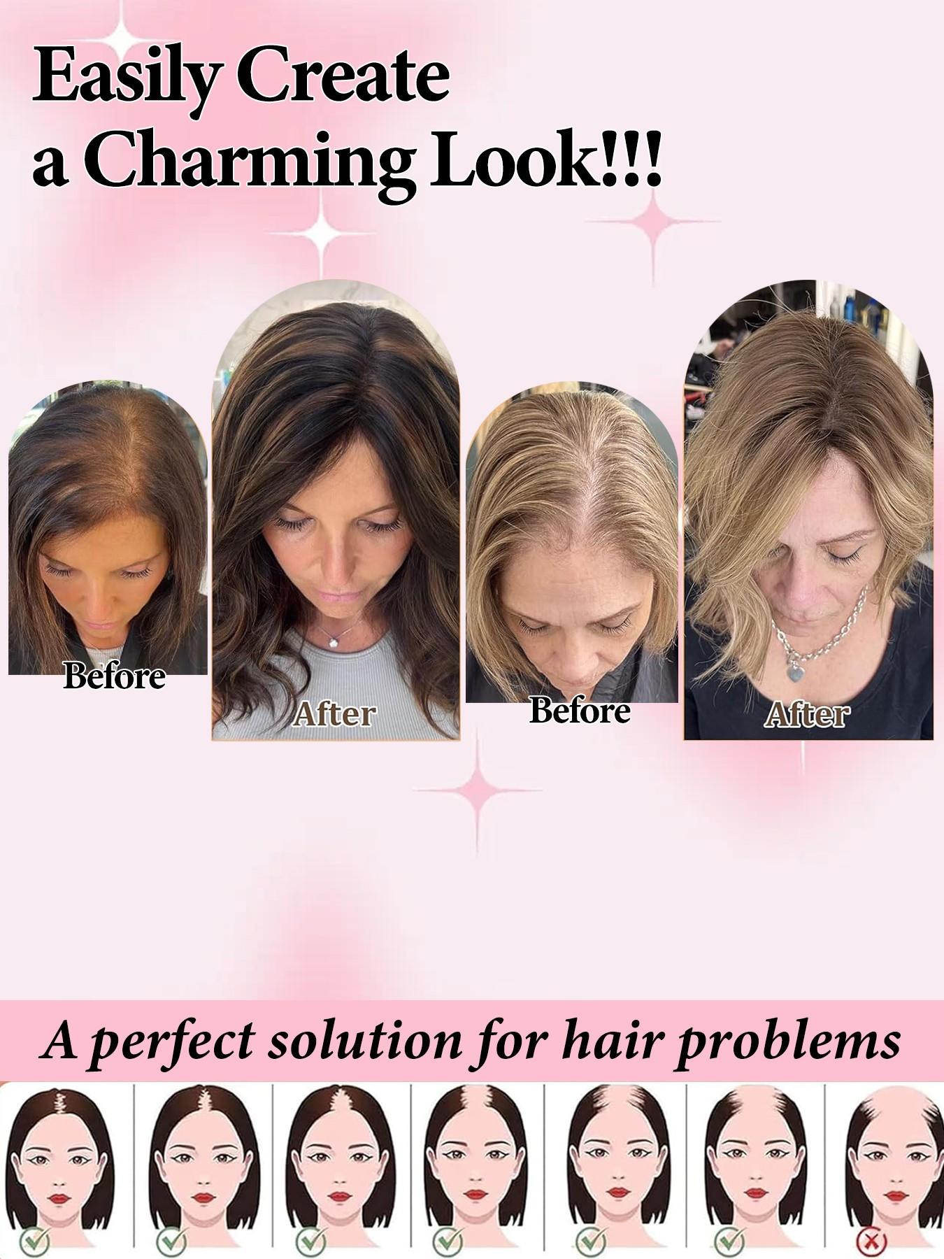 12 Inch Short Light Synthetic Hair Topper, Lightweight Breathable Base, Natural Fluffy Volume, Complete Scalp Coverage for Women, Synthetic Wigs, Curly Wig