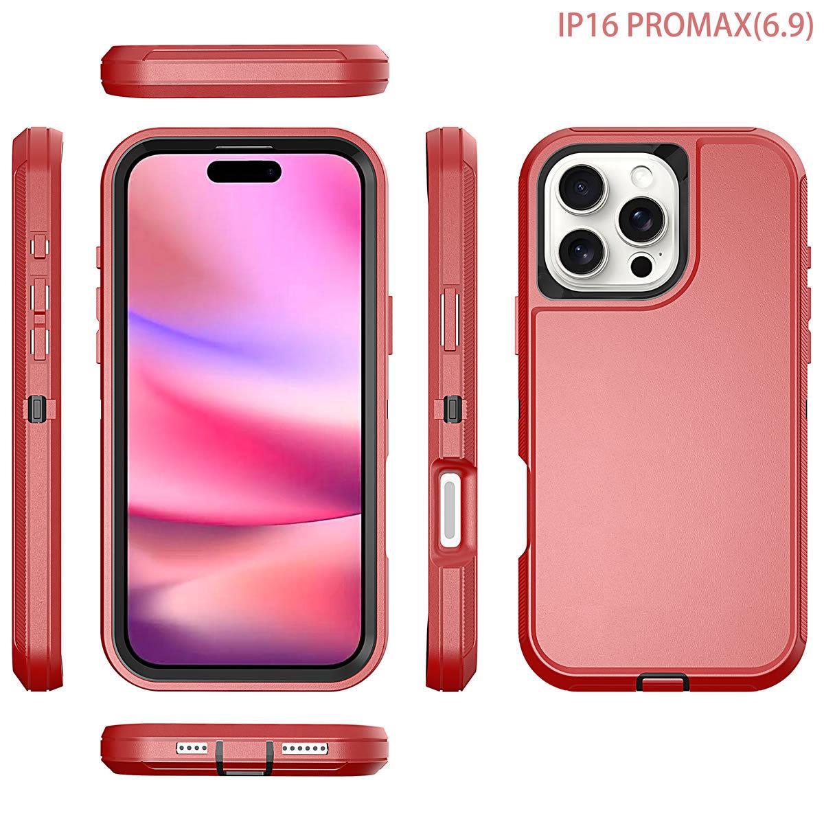 Essential phone case for outdoor workers, suitable for iPhone 16 Pro Max with back clip, iPhone 15 Plus protective case, 14 Max with rotating clip, 13 Pro waist-hanging phone case