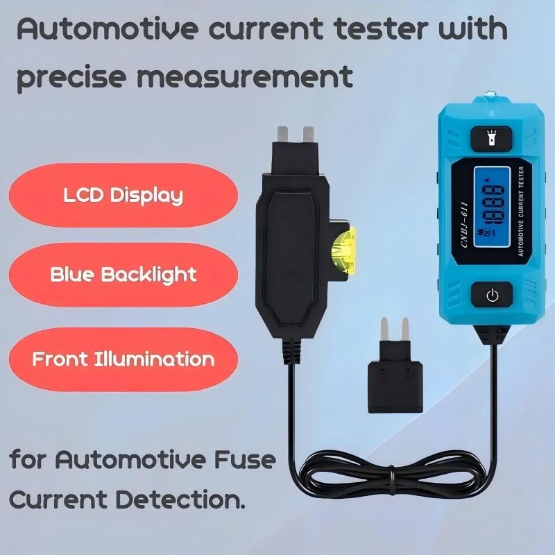 Automotive Circuit Detector (with Battery), Automotive Current Tester, Circuit Measuring Instrument, Max 48V Fuse Tester, Automotive Tester, Fault Testing Tools