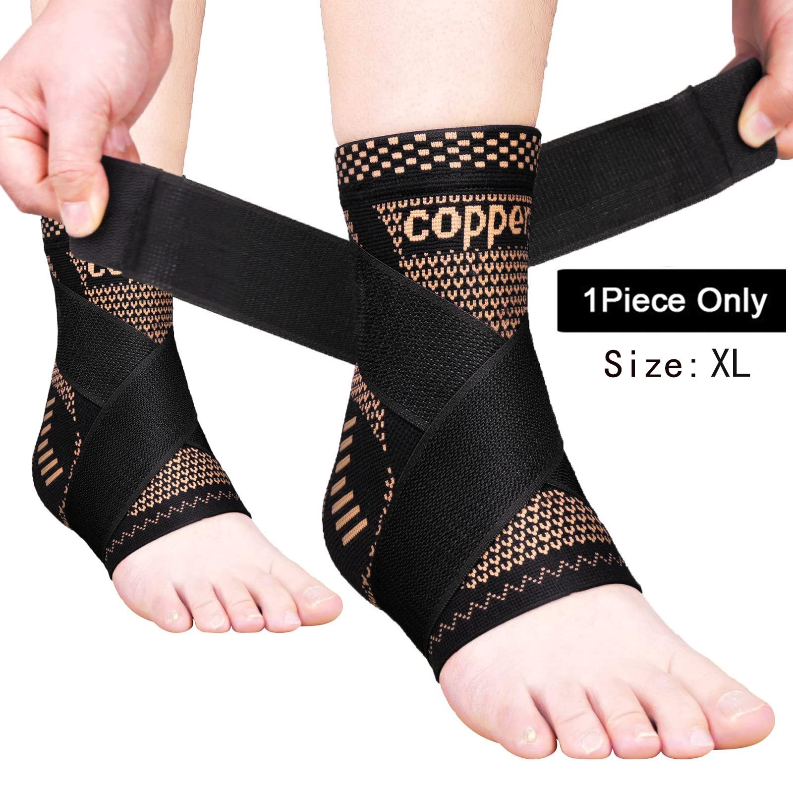 Unisex Copper Color Breathable Ankle Brace, Adjustable Compression Support, Ideal for Running, Basketball, Cycling, Outdoor Activities, Ankle Compression Cuff