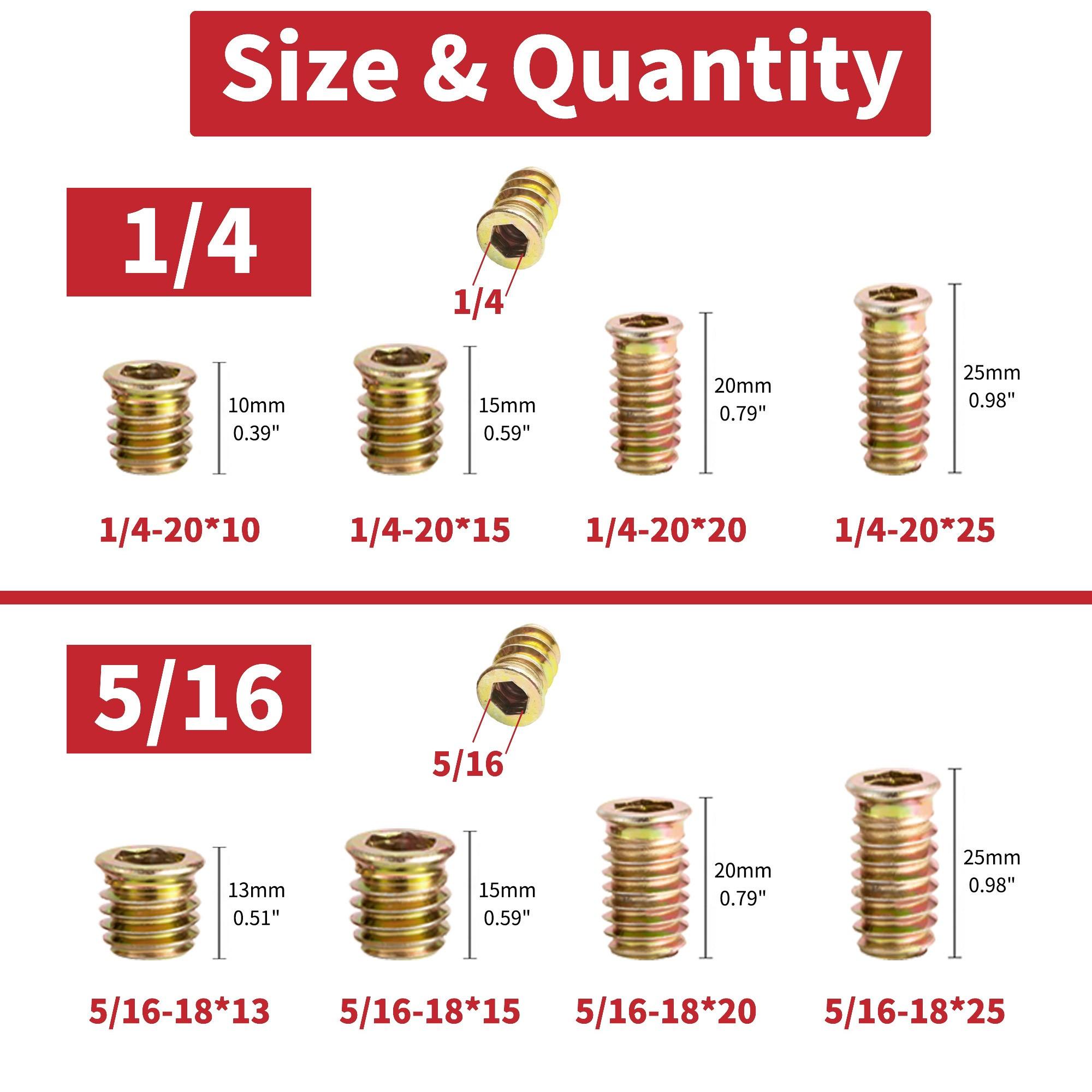 Aimunok Zinc Alloy Internal & External Thread Screws, Male-Female Thread Fasteners, Durable Metal Hardware for Various Applications