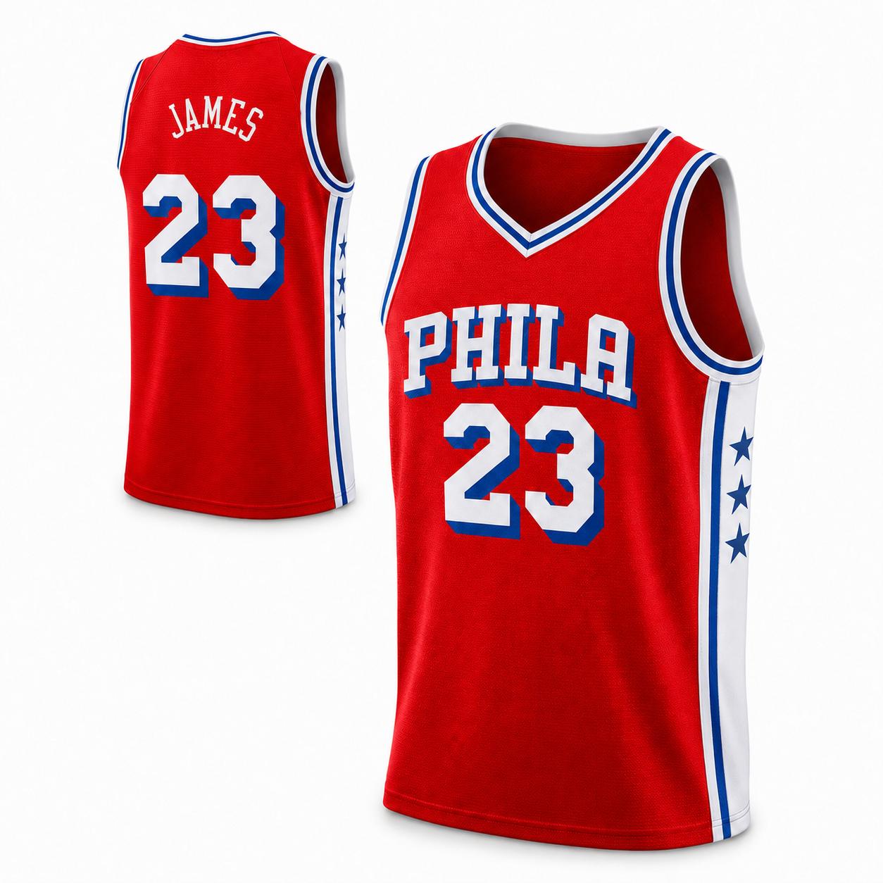 Unisex Basketball #23 James Philadelphia Team Swingman Jersey - Icon Edition - Royal Unisex Basketball #23 James Philadelphia Team Swingman Jersey - Icon Edition - Royal