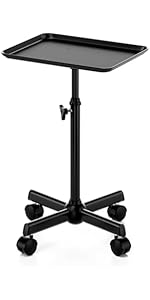 Salon Tray Cart Salon Rolling Tray, Tattoo Tray with Wheels Adjustable Height, Service Storage Tray Trolley for Beauty Clinic Spa Salon Tray Cart Salon Rolling Tray, Tattoo Tray with Wheels Adjustable Height, Service Storage Tray Trolley for Beauty Clinic Spa