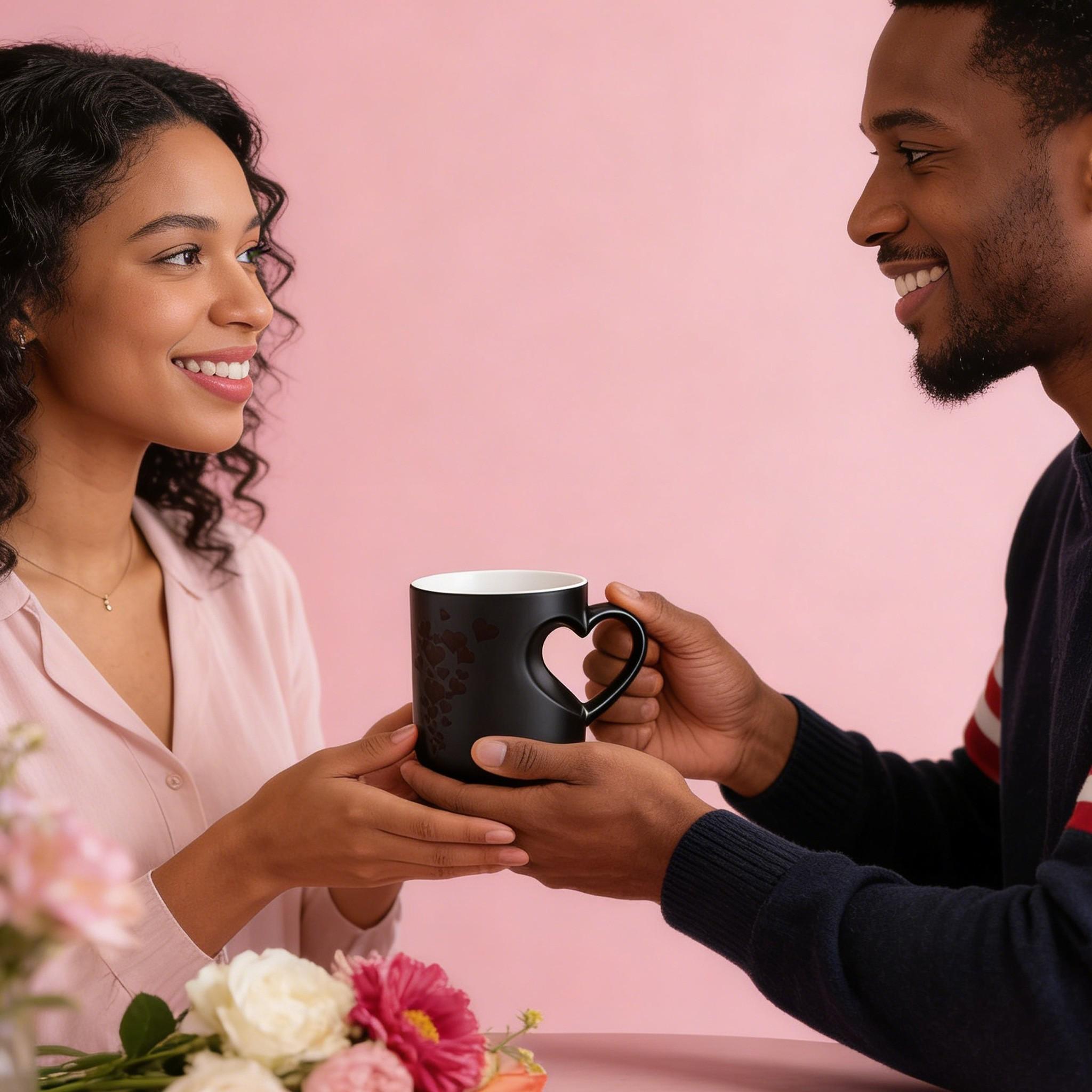 Magic Color Changing Heart Shape Mug, Heat Sensitive Coffee Mug, Perfect Mother’s Day Gift, Valentine’s Day Gift & Birthday Gifts for Her & Him