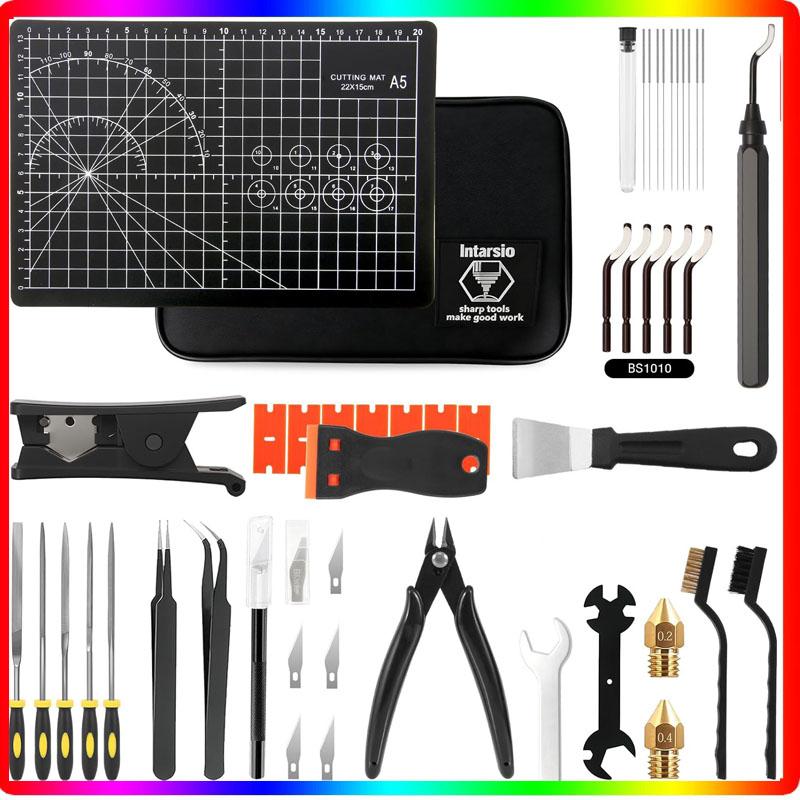 52-Piece 3D Printing Accessories Kit for Fdm/sla Printers, Deburring Tools, Nozzle Scraper, File, Ptfe, Maintenance Essentials