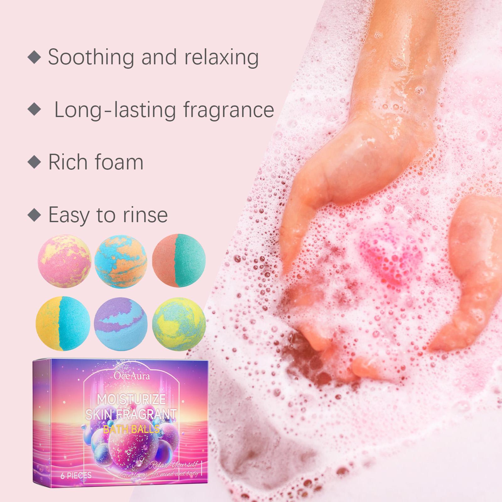 Oceaura Bubble Loofah Moisture Replenishment Plant Flower Fragrance Lasting Fragrance Deep Skin Cleaning Loofah