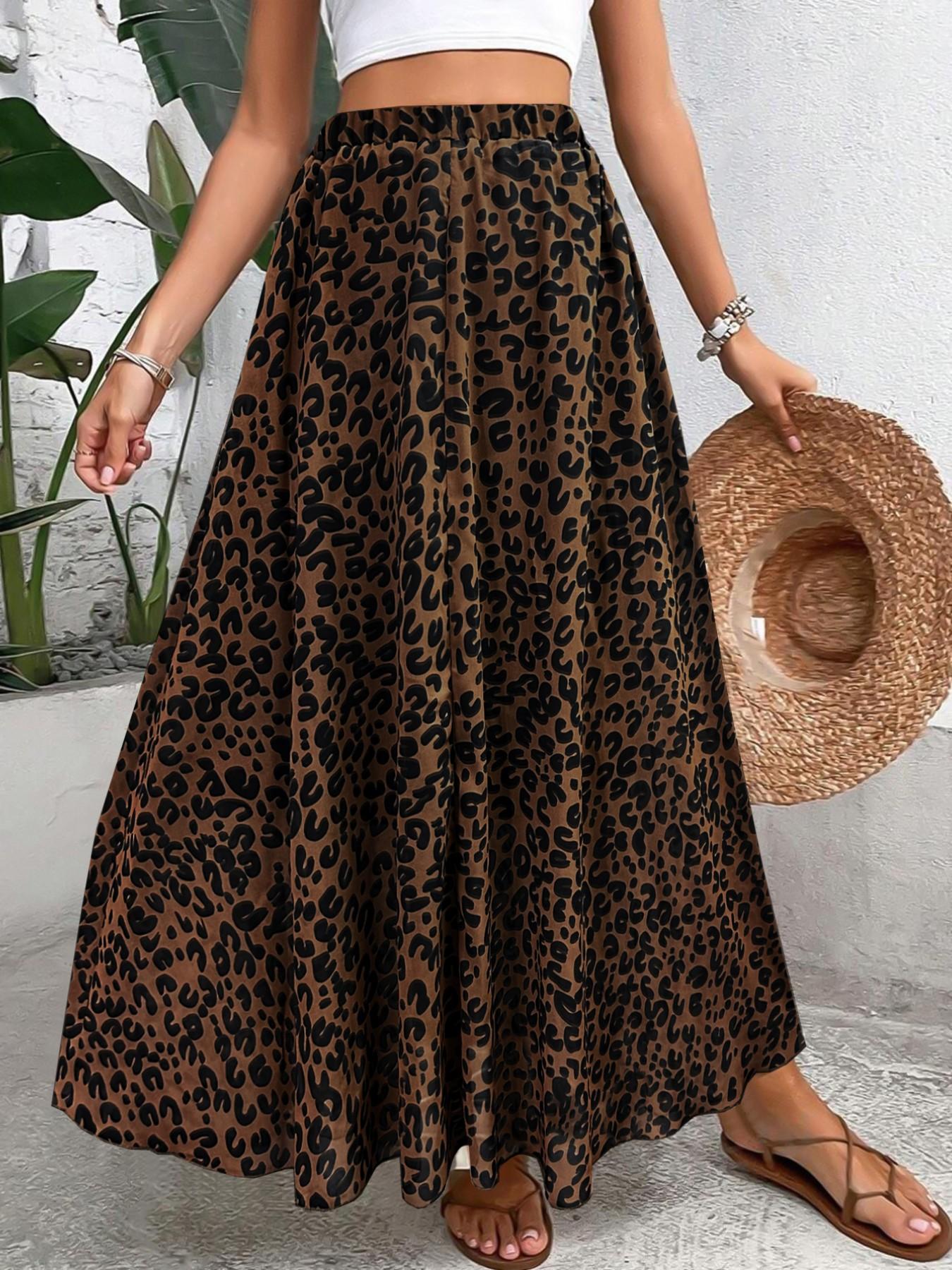 Women's Floral Print Skirt, Elegant Boho Bohemian Style Long Skirt for Beach Holiday Vacation, Ladies Bottoms for All Seasons, Womenswear