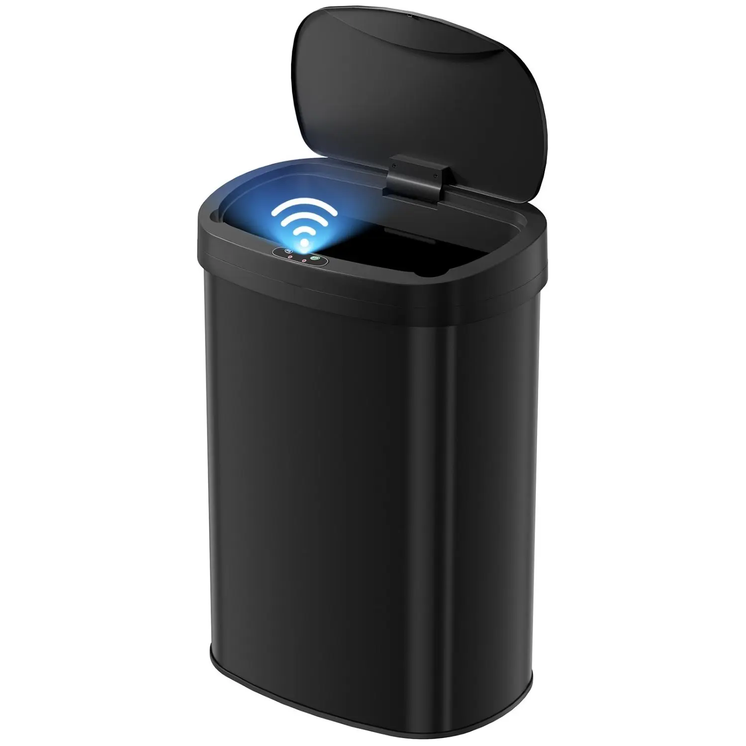 Automatic Trash Can, 13 Gallon Touchless Sensor Garbage Can, Electric Motion Sensor Trash Bin with Removable Lid, Fingerprint-Proof Stainless Steel, Long Lasting Battery, 50L Capacity