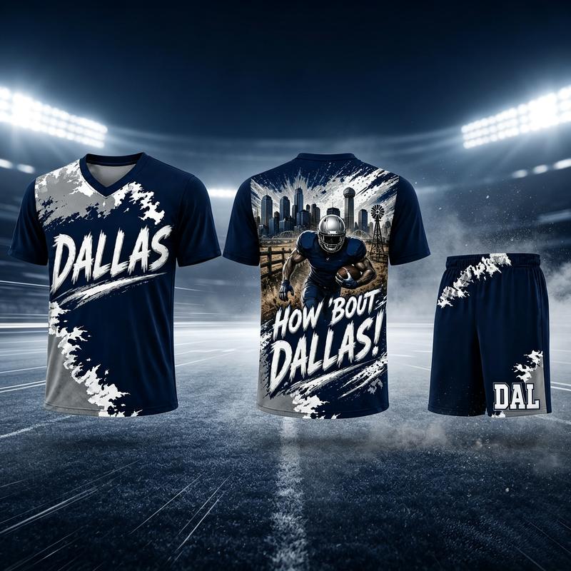 Unisex Wear 2-Piece City Mascot Print Game Day Set - V-Neck Short-Sleeve Tee, Elastic Waist Shorts, Relaxed Fit Football Fan Gear, Casual Fan Gift#TikTokMadeMeBuyIt