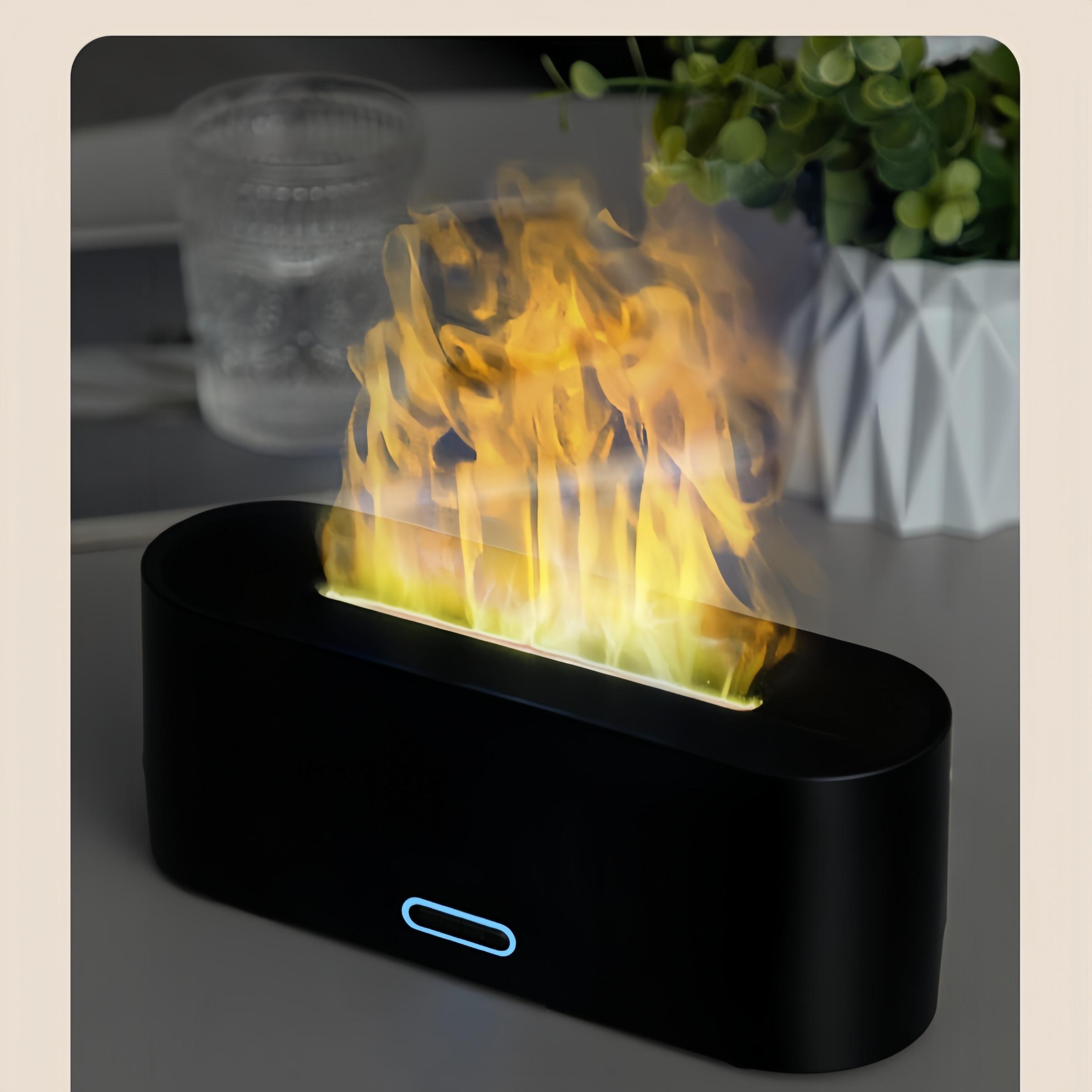 Colorful Flame Design Aromatherapy Diffuser, Desktop Humidifier, Suitable for bedrooms, offices, travel use, home decoration essential oil diffuser. Christmas and Halloween gift, Aroma Diffuser Humidifiers.