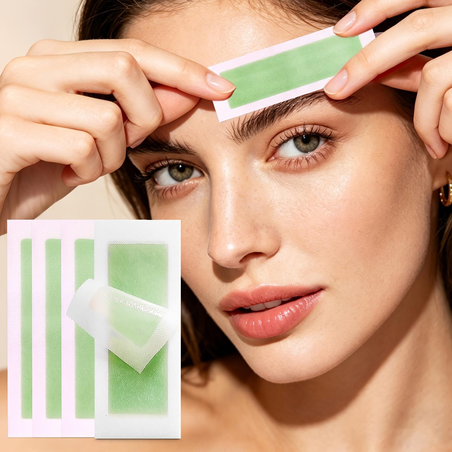 72 PCS Facial Wax Strips for Women, Eyebrow and Upper Lip Hair Removal Strips, Easy At Home Waxing Kit for Face, Quick Beauty Hair Removal Strips for Brows, Chin and Small Areas, Portable Personal Care Essentials
