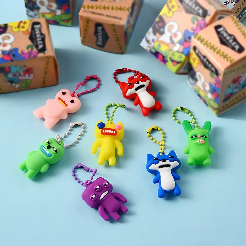 New 24-Pack Fuggler Monster Keychain Charms, Funny Student Hanging Accessories, Christmas New Year Gift Ideas, Best Present for Kids, Cool Keychains