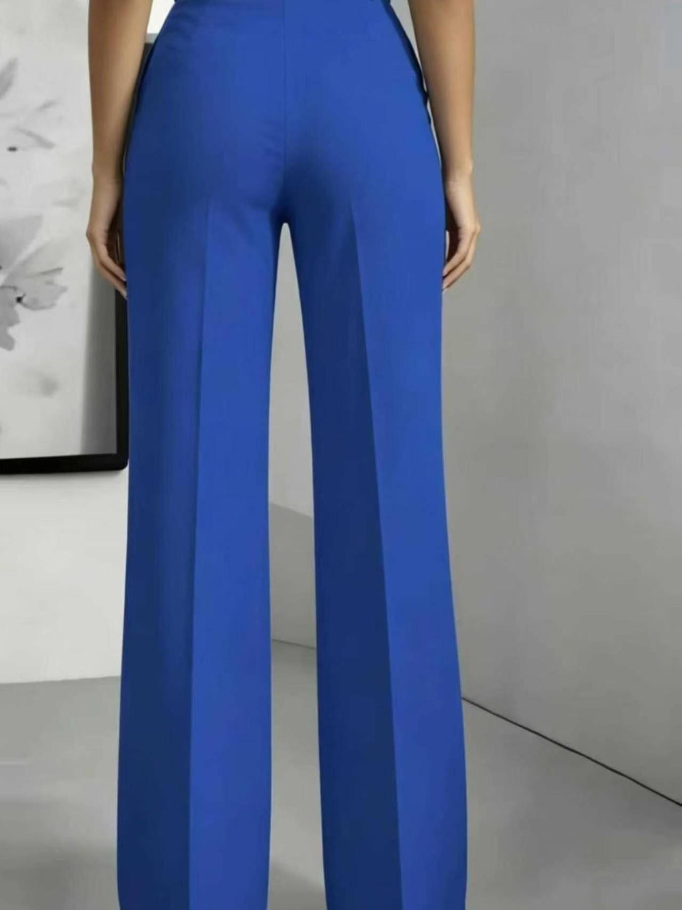 Women's New High Waist Drape Straight Leg Simple Suit Pants, Chic Elegant Business Casual Wear, Office Wear, Comfortable and Stylish Design