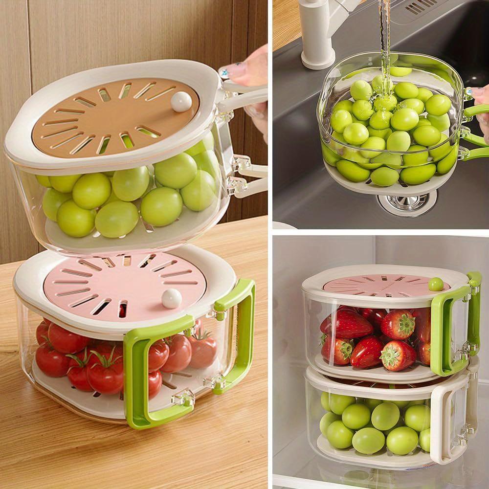 Rotatable colander, Kitchen Draining Bowl Vegetable Washing Basket, Fruit Vegetable Washing Sink Soup Basket Berry washer, Food strainer cut fruit colander, Small collapsible folding basket with handle strainer set plastic, Mini house kit, Kitchen gifts