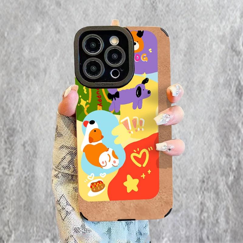Cute Dog - Themed Phone Case, Multiple Colors & Specifications Available, Playful Cartoon Design, Durable Protection For Phones, Perfect For Daily Use, Vibrant Fun Details With Dogs, Hot - Style Phone Accessory