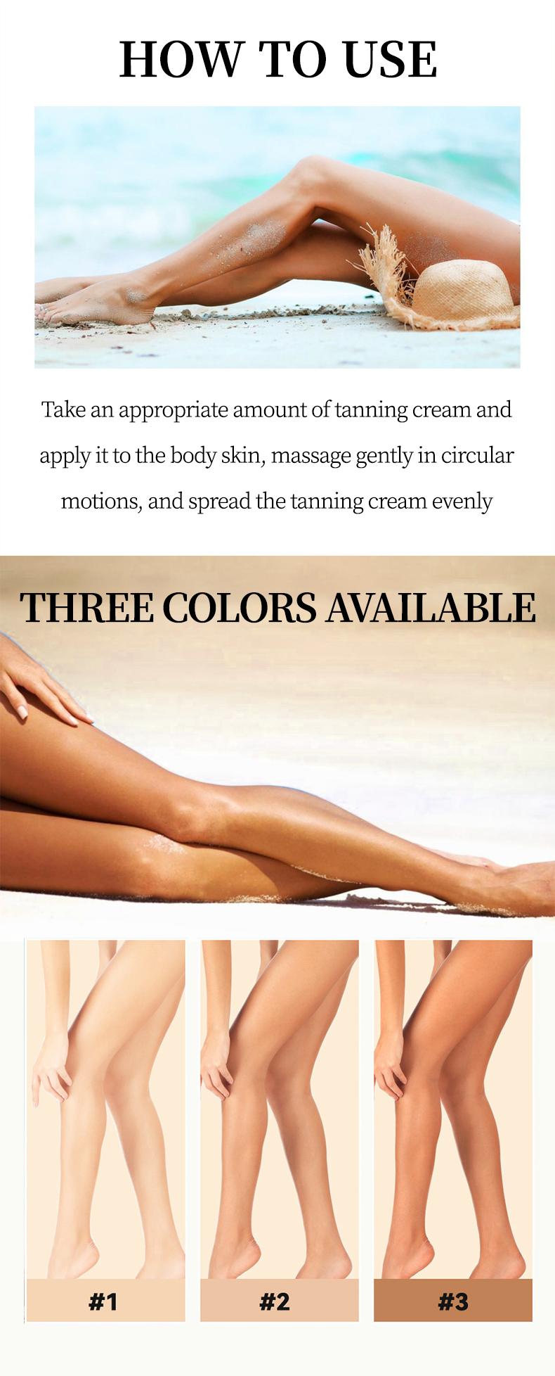 Leg Makeup Body Tanning Cream 3 Colors Waterproof Sweatproof Long Lasting High Coverage Hydrating Smooth Ductility Concealer