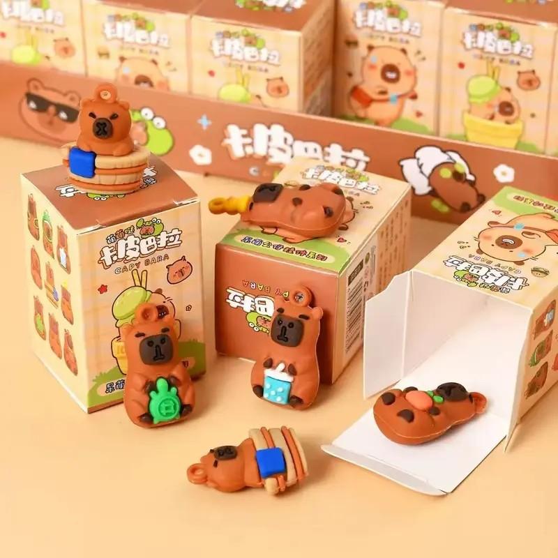 24 Box Capybara Blind Box Keychain Figurine Pendant School Gate Student Reward Small Toy Cute, Kids Collectible Toys, Random Surprise Gifts