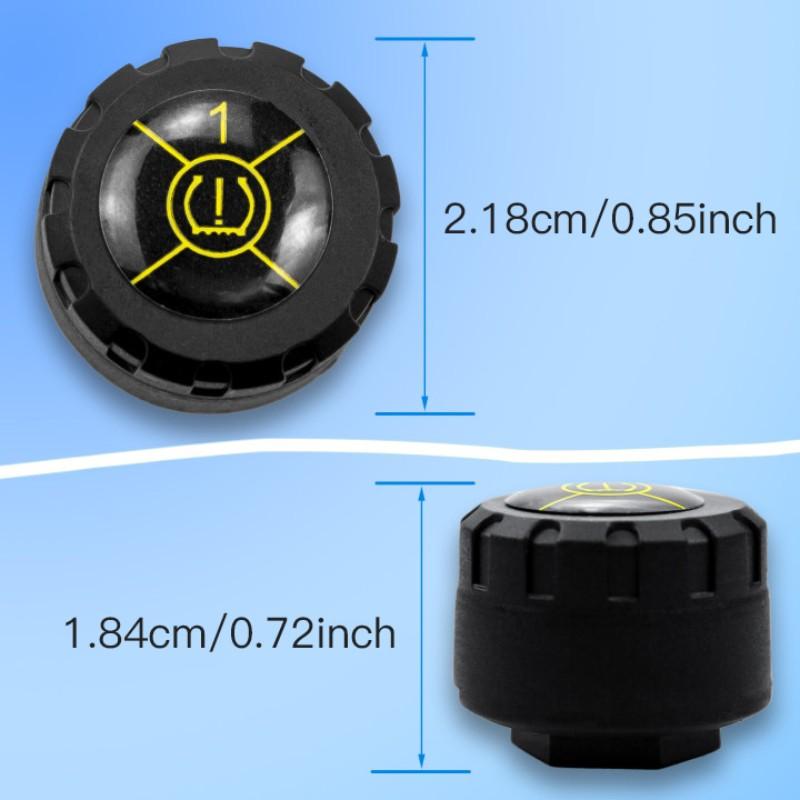 4 Wheel Tire Pressure Monitoring System, Wireless Tpms Sensor Kit, Includes 4 Sensors & Tools, Ideal for Car Maintenance