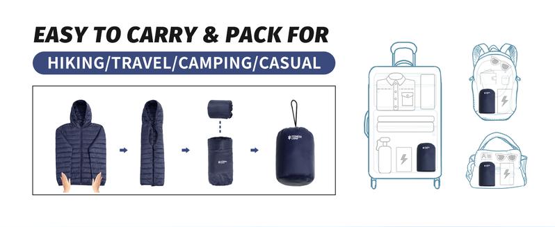 Pioneer Camp Mens Lightweight Packable Outdoor Puffer Jacket Hooded Insulated Thermal Puffy Winter Heated Jackets for Running Travle Casual Alternative Breathable Bubble Cotton Elastic Menswear Outdoor Coat Pioneer Camp Mens Lightweight Packable Outdoor Puffer Jacket Hooded Insulated Thermal Puffy Winter Heated Jackets for Running Travle Casual Alternative Breathable Bubble Cotton Elastic Menswear Outdoor Coat