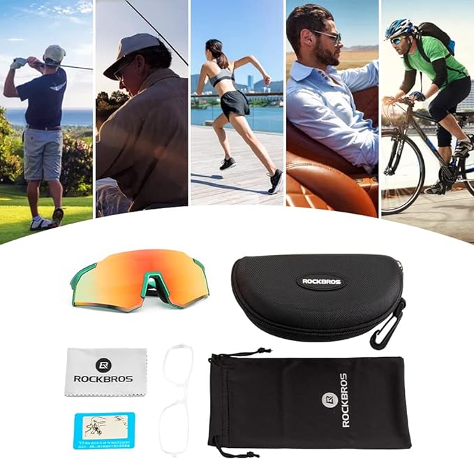 ROCKBROS Polarized Sunglasses for Men Women UV Protection Cycling Sunglasses Sport Glasses