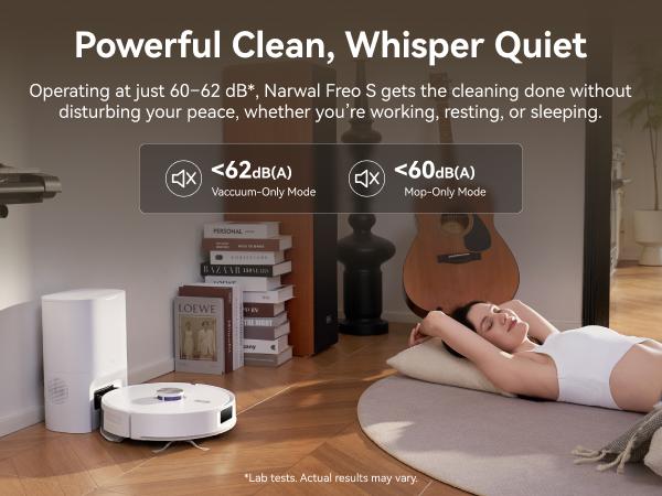 NARWAL Freo S Robot Vacuum and Mop Combo, 8000Pa Suction, 180 Days Hands Free, Self-Emptying Base, LDS Navigation, Obstacle Avoidance, Robot Vacuum Cleaner for Pet Hair & Hard Floors