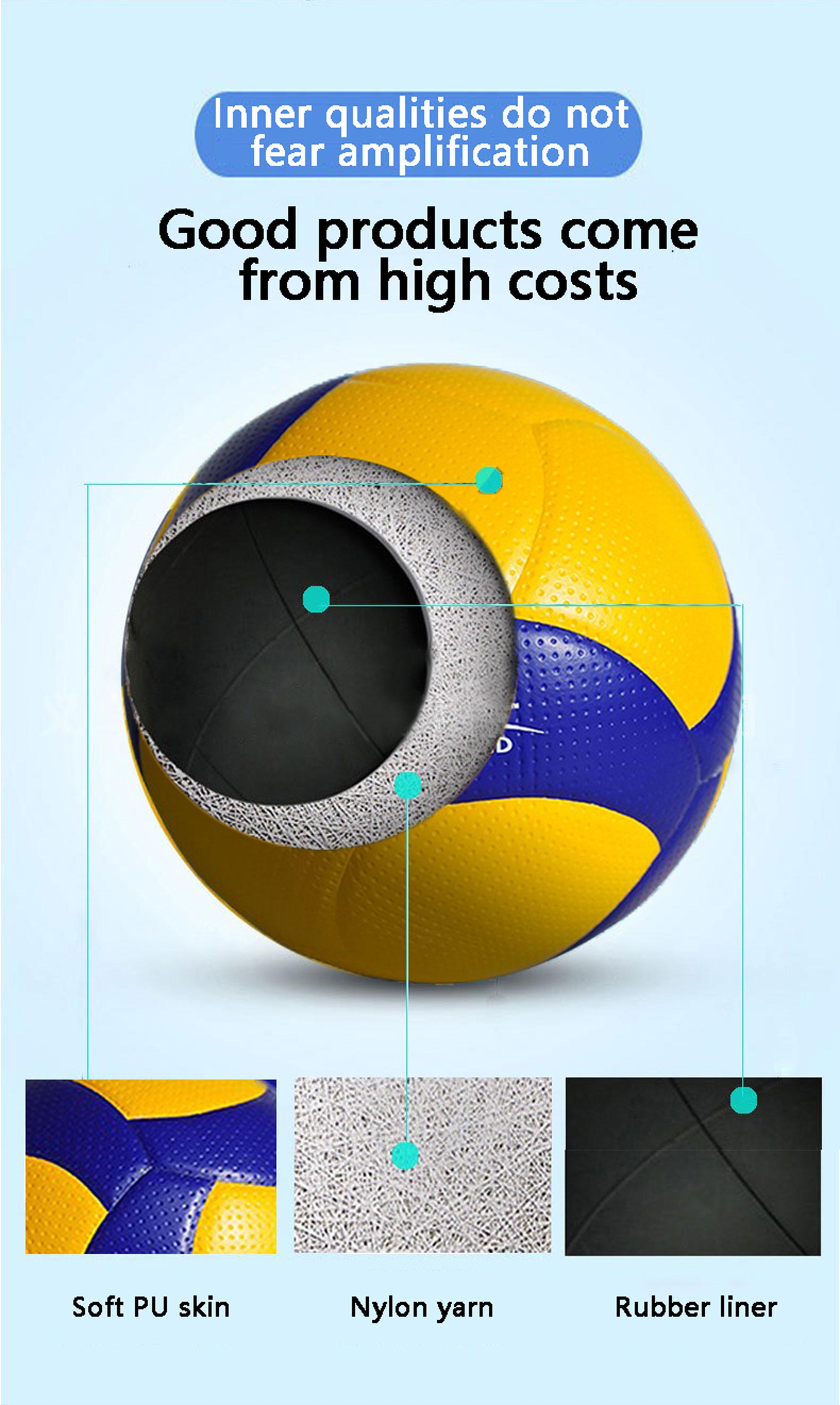 Professional Training Volleyball, Team Purchase Essential, Soft Touch, Stable Bounce, Ideal for School Teaching and Professional Matches