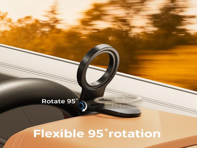 Magnetic Car Phone Mount, Hands Free Cell Phone Holder Clip Car Accessories fit iPhone 17 16 15 14 13 12 Pro Plus Max 95° Adjustable Car Phone Holder for Magsafe Phone Holders