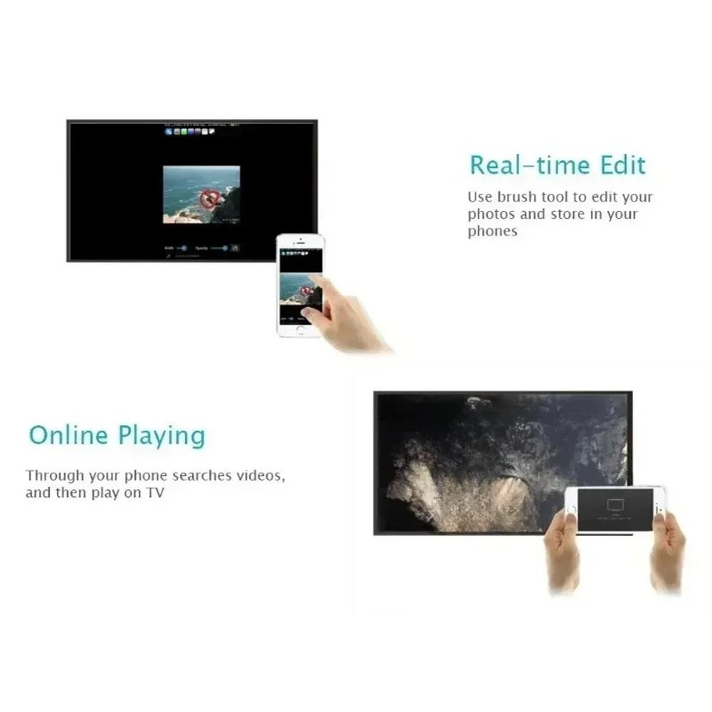 Wireless TV Stick Video Receiver Portable 1080P TV HD WIFI Dongle Adapter For Android/iOS TV Box Computer Live Screen Projector