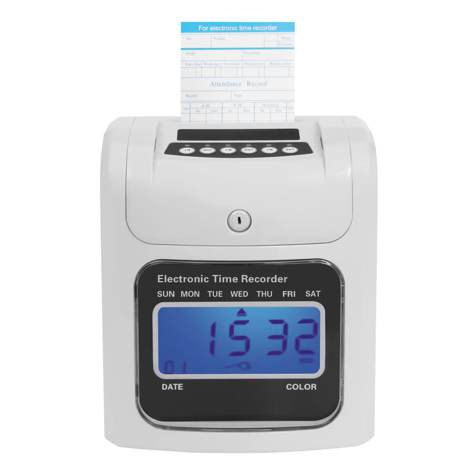 Employee Time Clock With 50 Time Cards Electronic Time Recorder For Office Business And Workplace Attendance