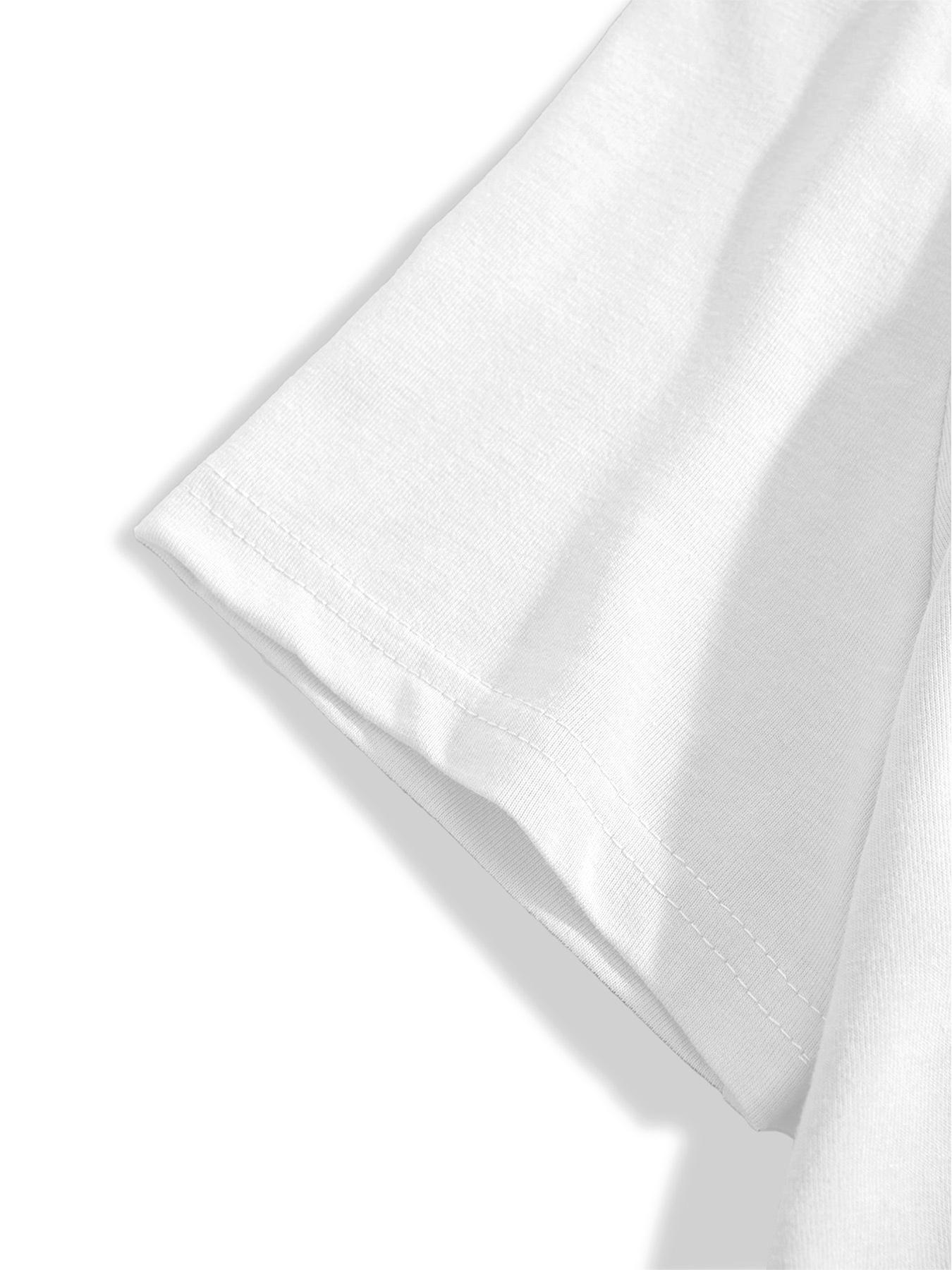 Unisex Short Sleeve T-Shirt, Casual Fashionable Style for Summer, Loose-Fitting Modern American Streetwear