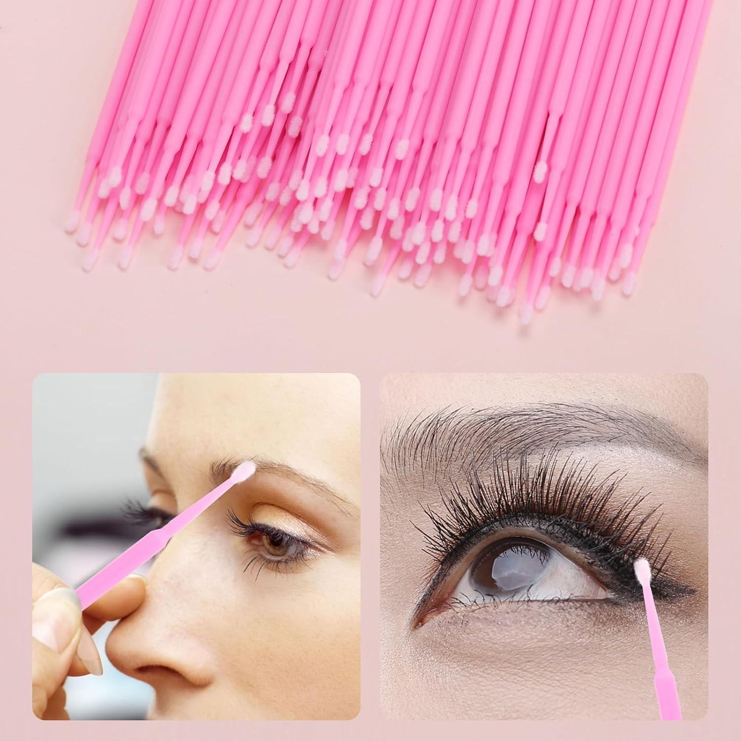 ✨ 2mm Precision Disposable Mini Micro Swabs｜100–500 Pcs Available – Ideal for Eyelash Extensions, Eyebrows, Eyeliner, Lip Touch-Ups, Cleansing, Removing Excess Makeup & Nail Polish – Professional Makeup Tool