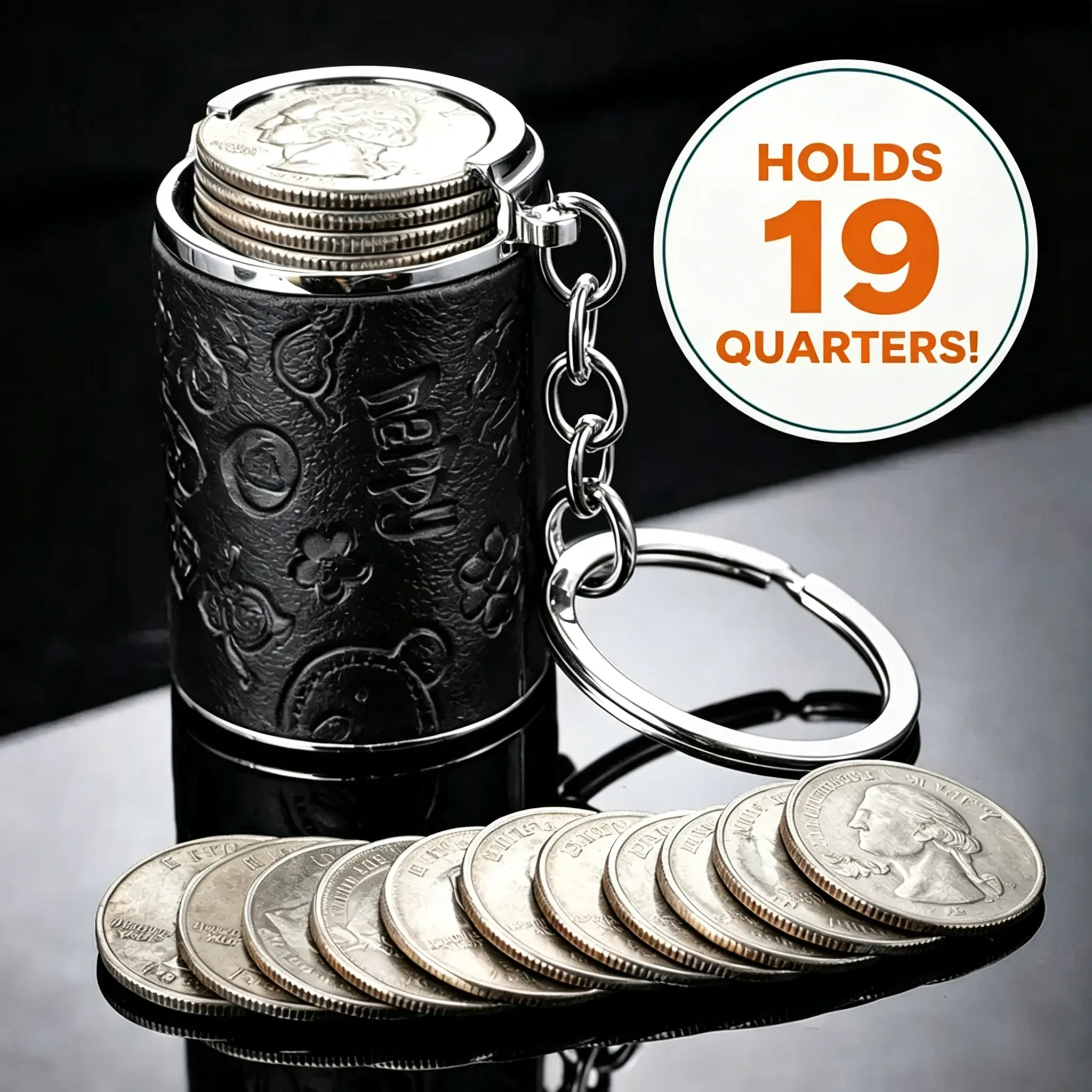 2‑in‑1 Mini Piggy Bank Fidget Toy, Portable Stress Relief Coin Storage Keychain with Secure Snap Closure, Satisfying Coin‑Drop Sensory Toy, Compact Pocket‑Size Money Bank for Daily Carry