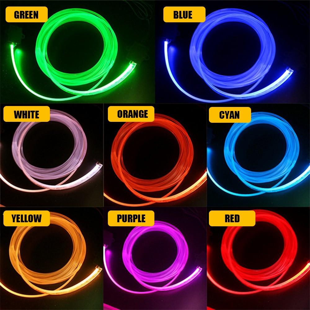 LED Neon Light Trim Glow Optic Fiber Strip Car Interior Ambient Lighting-Kit-APP LED Neon Light Trim Glow Optic Fiber Strip Car Interior Ambient Lighting-Kit-APP
