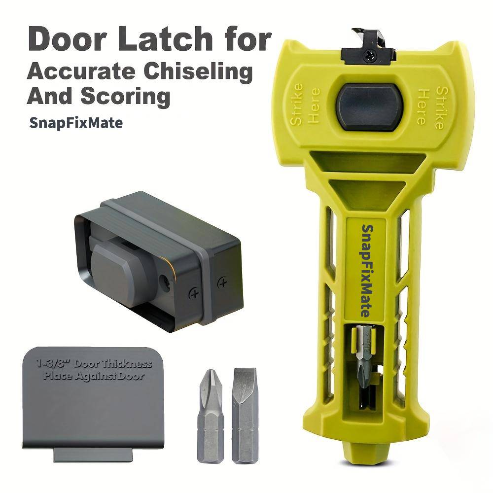 Door latch mortise tool installation steps