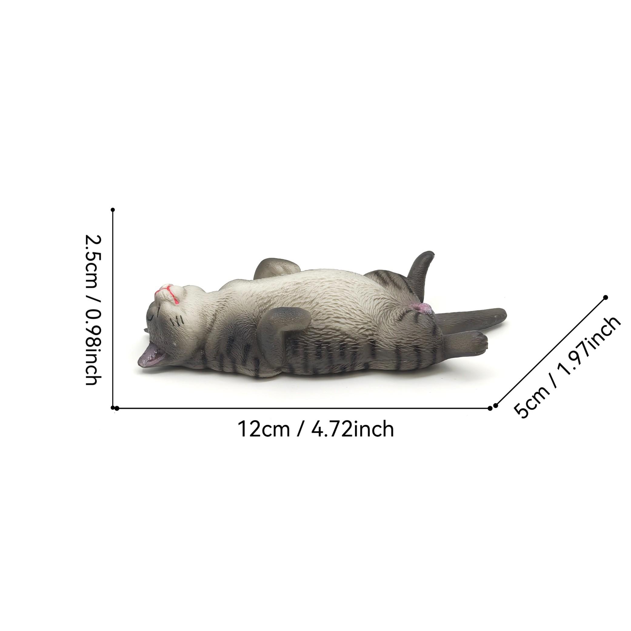 Sleeping Cat Statue Mini Animal Model, Solid Simulation Sculpture, Perfect for Home Decor, Farm Decoration, Birthday Gift