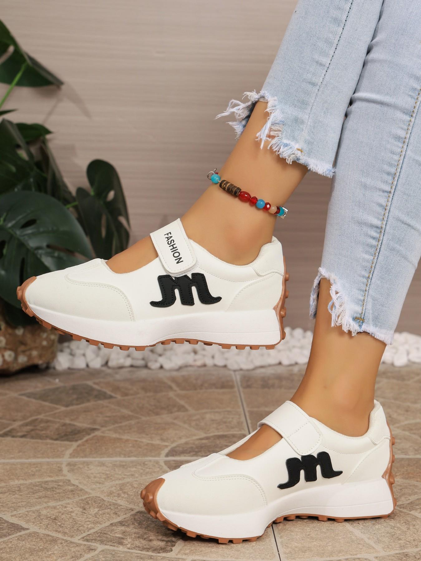 Women's Athletic Shoes Spring Autumn Elegance Fashion Casual Round Toe Low Top Lace-Up Thick Sole Breathable Outdoor Sneakers, Fashionable Casual Sneakers