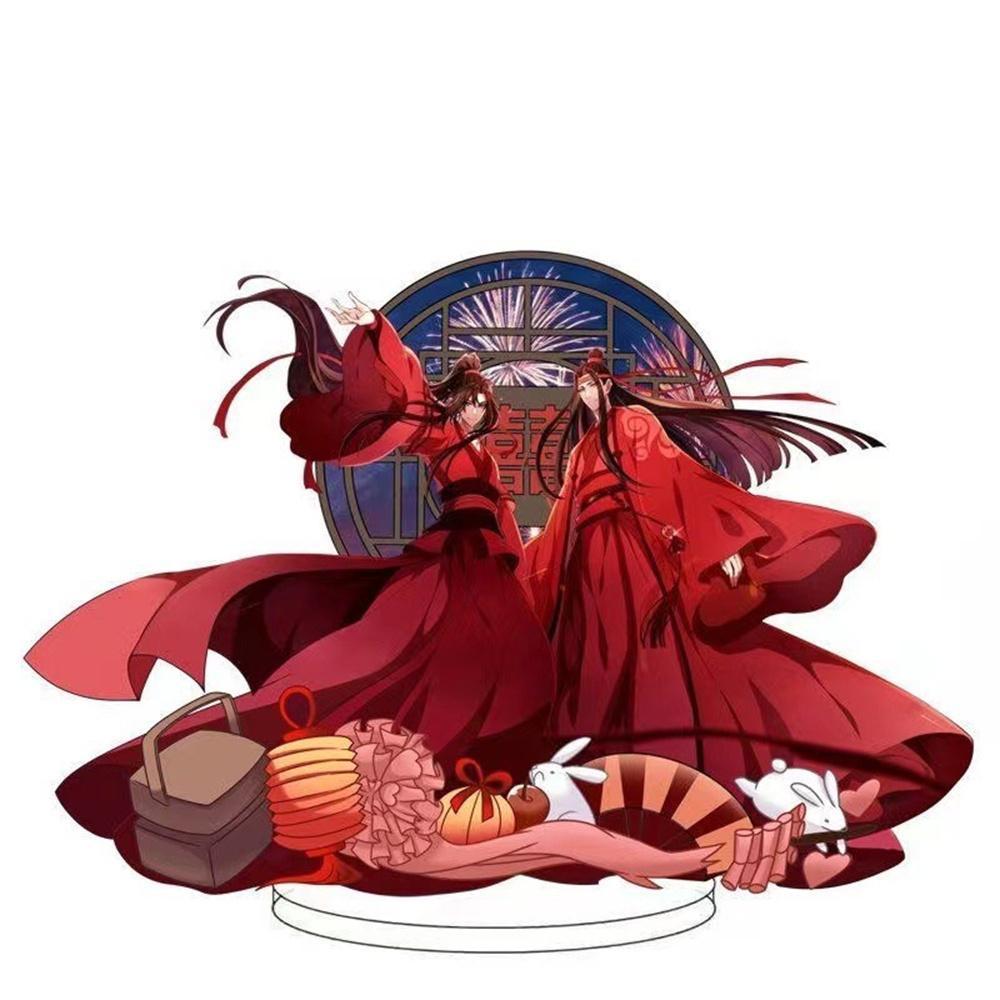 15CM Hot Anime Acrylic Stand Model MO DAO ZU SHI Cartoon Figures Wei Wu Xian And Lan Wang Ji Su She Collection Gifts