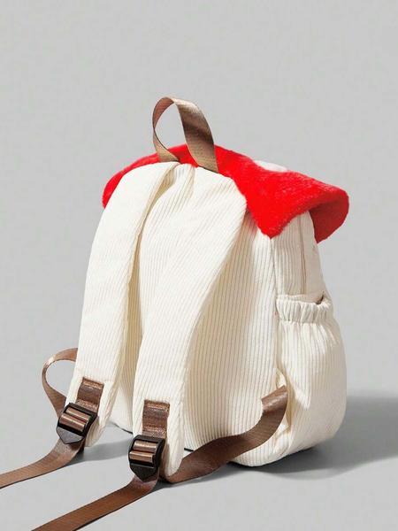 Niche cartoon mushroom top creative design bag, fashionable and casual trendy versatile, cute and soft fun schoolbag, three-dimensional mushroom small backpack, versatile and suitable for daily travel, shopping, etc.