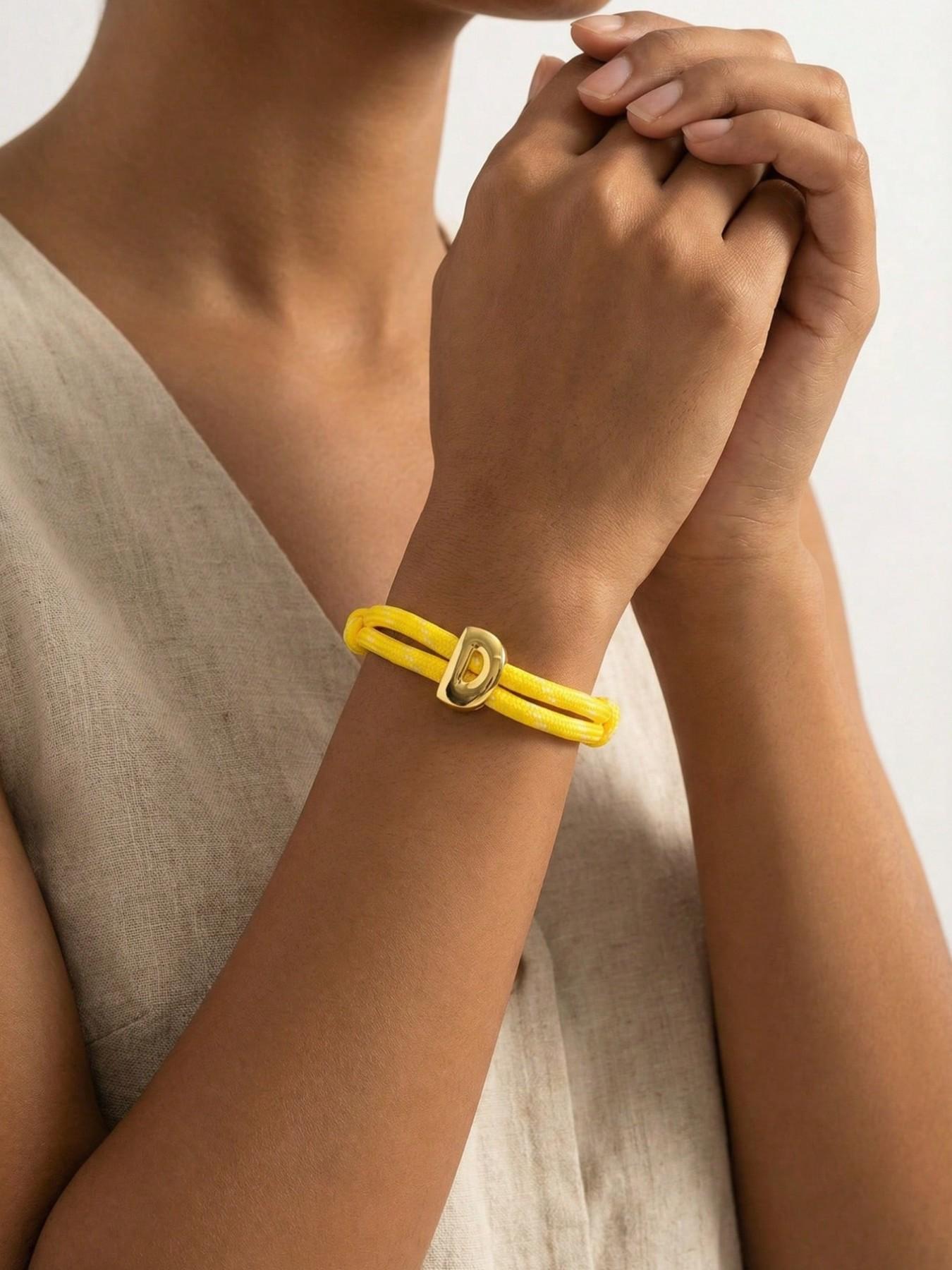 Dopamine Colorful Rope 26 Letter Bracelet, Handwoven Wristband for Men and Women, Unisex Fashion Accessory, Unique Gift Idea