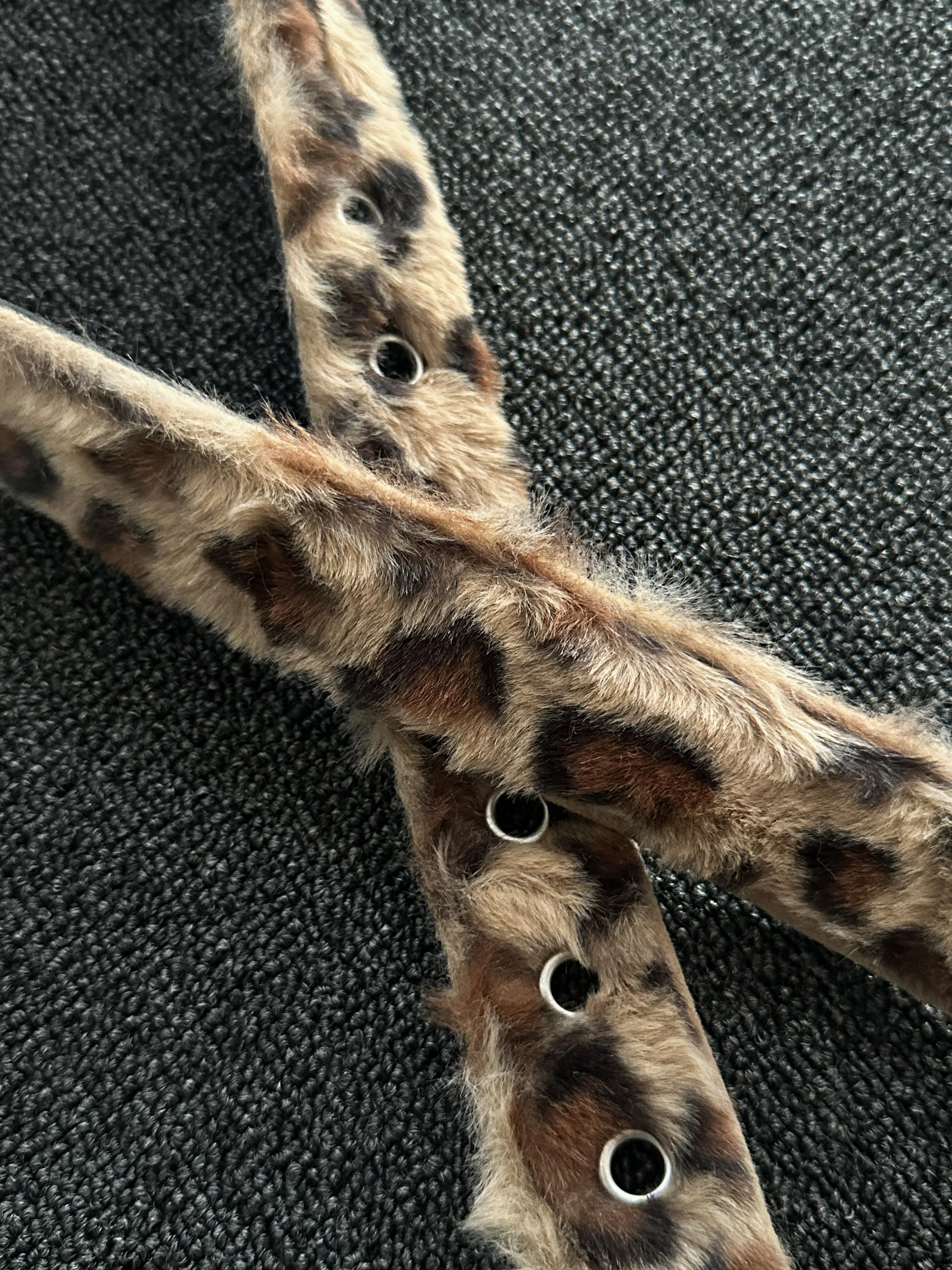 Faux Fur Leopard Print Belt, Punk Leather Belt, Street Style  display picture 3