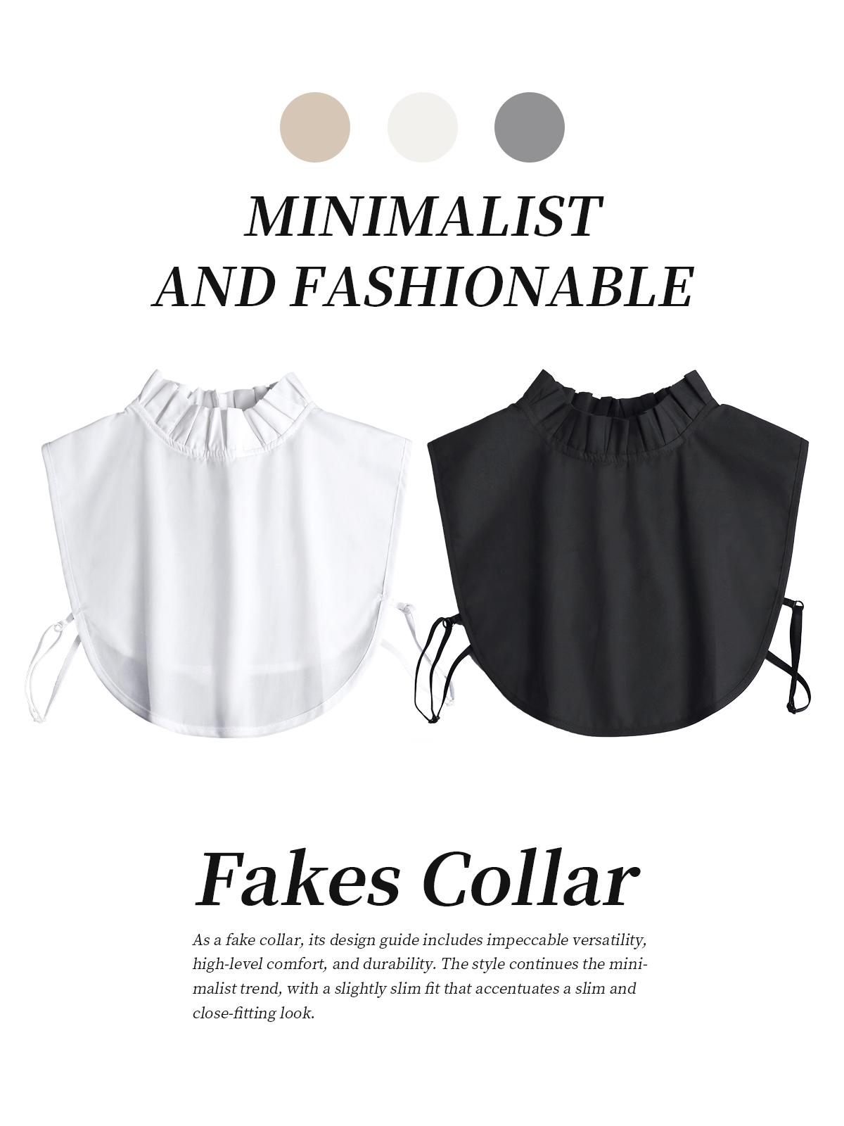 White detachable collar Simulated Collar For Decorating Cotton Jacquard European Lace Half Collar Shirt Dickey Collar fakes Collar Shirt For Women
