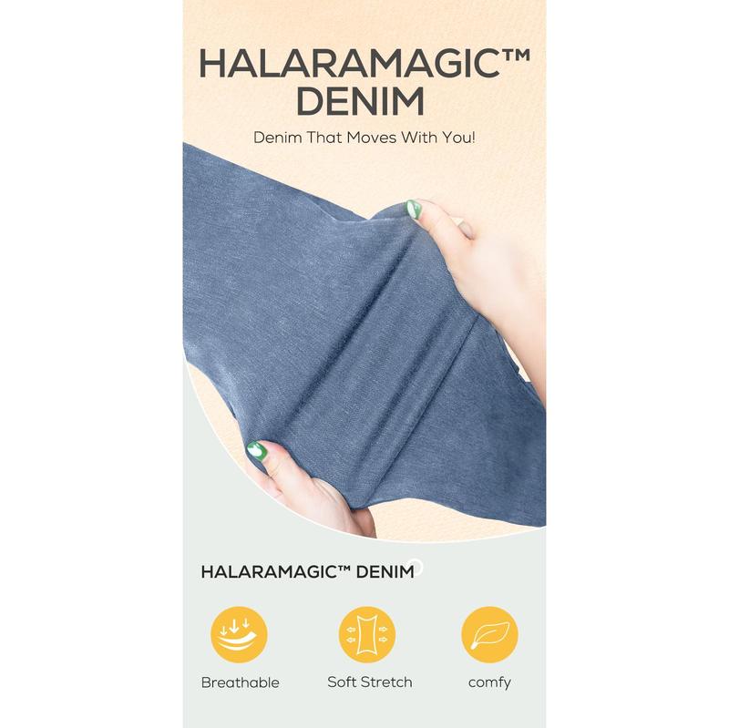 Halara Flex Mid Rise Pockets Straight Leg Casual Cargo Jeans