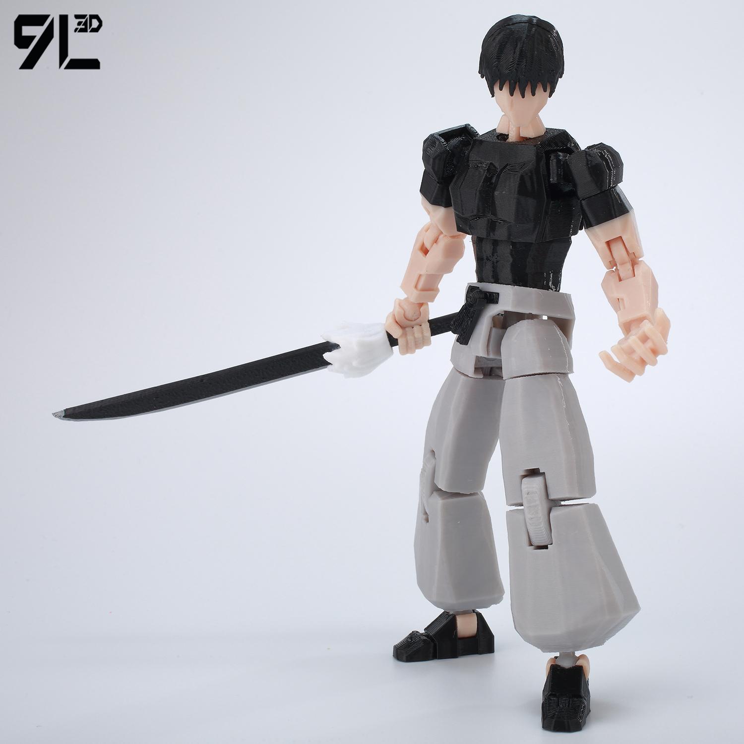 9L3D Printed Jujutsu Kaisen Fushiguro Toji Anime Multi-Jointed Shapeshift Toys Action Figures Mannequin Model Ornaments Gift Toy
