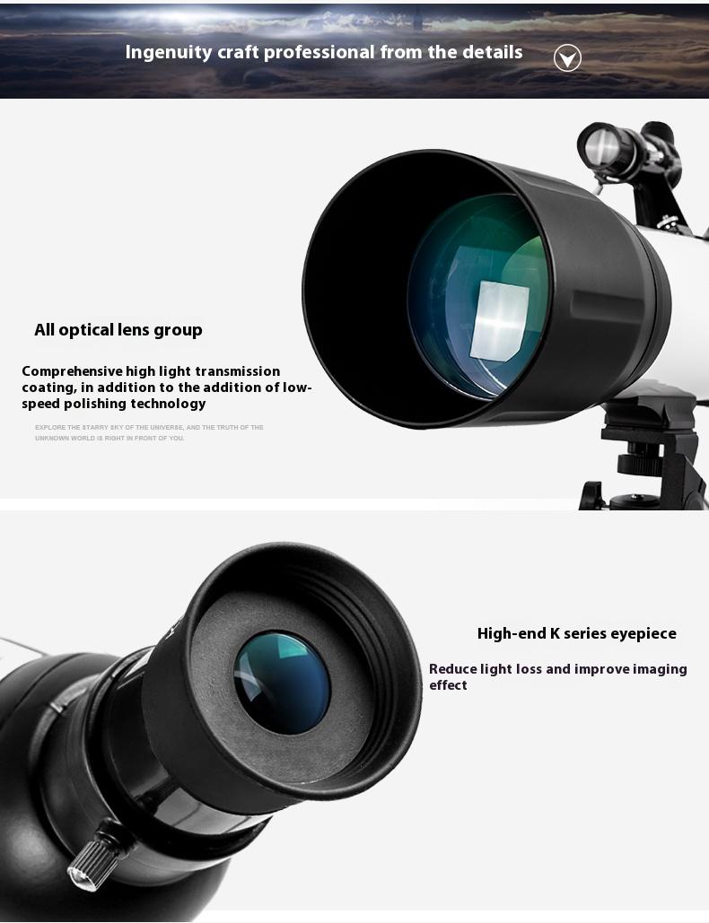 500x 90mm Aperture Refractor Mount Astronomical Telescope High Definition Magnification For Beginners Kid Adults Gifts outdoor camping travel Thanksgiving, Christmas, New Year gift