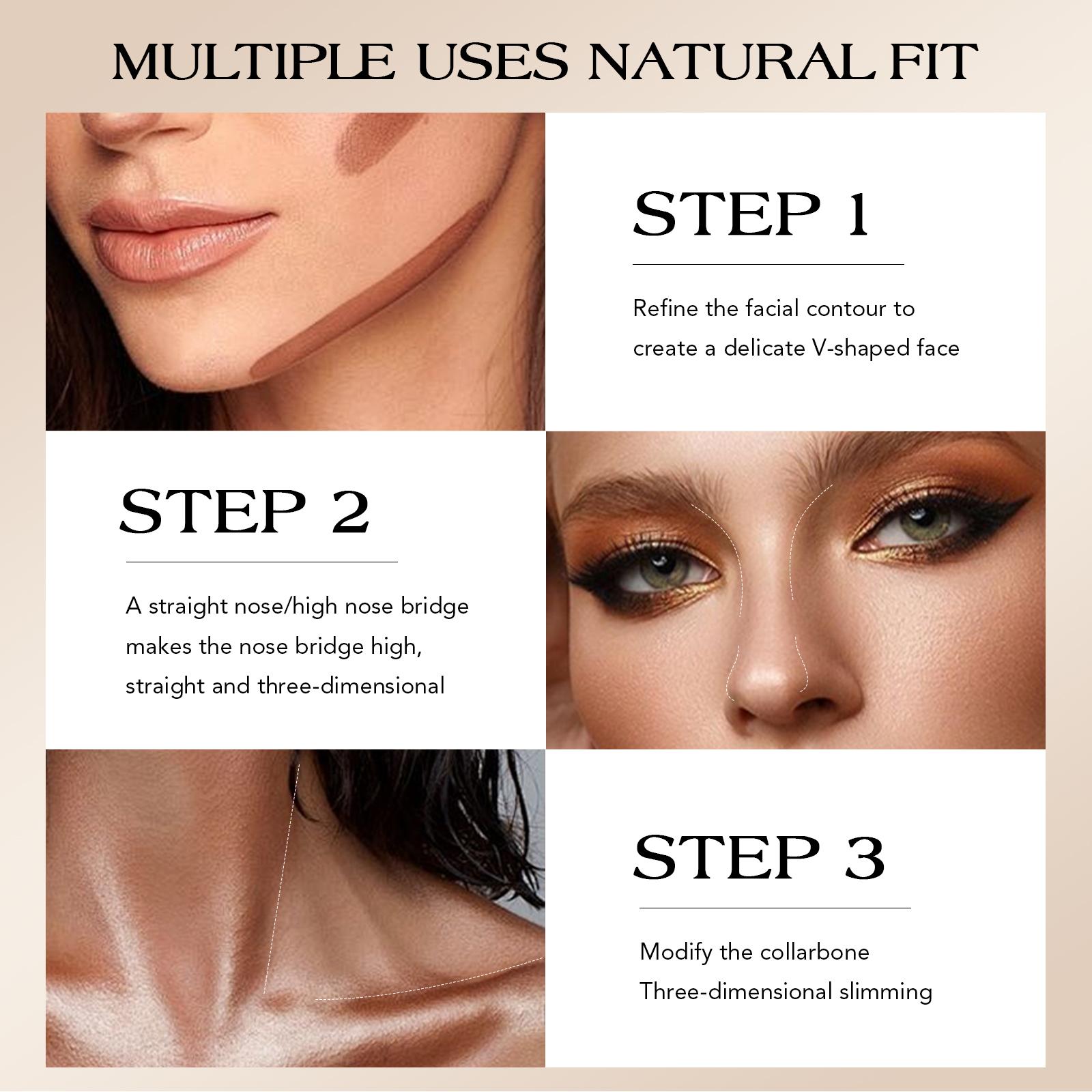 10 Piece Romantic Makeup Set, All-in-One Makeup Bag, Foundation, Setting Powder, Multifunctional Blush, Lip Gloss, Lash Primer, Contour Stick & Sponge, Gift for Wedding Season/Gift-Giving Season