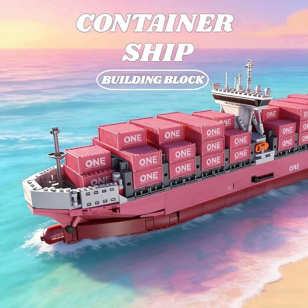 Creative Cargo Container Ship Large Freight Boat Set, Home Decoration ...